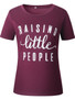 Casual Round Neck Casual Letters Printed Short Sleeve T-Shirt