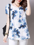 Casual Round Neck Simple Printed Short Sleeve T-Shirt