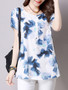 Casual Round Neck Simple Printed Short Sleeve T-Shirt