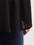 Casual Patchwork Hollow Out Plain Long Sleeve T-Shirt