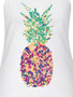 Casual Scoop Neck Racerback Colorful Printed Sleeveless T-Shirt