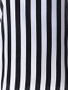 Casual Black White Vertical Striped Round Neck Sleeveless T-Shirt