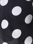 Casual Black White Polka Dot Round Neck Sleeveless T-Shirt