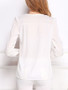 Casual V-Neck Beading Long Sleeve T-Shirt