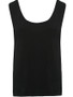 Casual Strappy Round Neck Plain Sleeveless T-Shirt