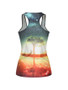 Casual Dreamy Racerback Printed Round Neck Sleeveless T-Shirt