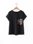 Casual Designed Printed Round Neck Short Sleeve T-Shirt