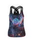 Casual Racerback Dreamy Printed Sleeveless T-Shirt