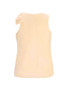 Casual Round Neck Bowknot Ruched Plain Sleeveless T-Shirt