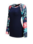 Casual Awesome Round Neck Floral Printed Raglan Sleeve T-Shirt