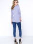 Casual Ruched Deep V-Neck Decorative Button Plain Long Sleeve T-Shirt