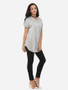 Casual Plain Pockets Delightful V Neck Short-sleeve-t-shirt