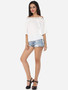 Casual Lace Plain Batwing Captivating Off Shoulder Short-sleeve-t-shirt