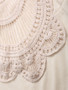 Casual Hollow Out Lace Patchwork Plain Lovely Round Neck Sleeveless-t-shirt