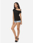 Casual Plain Exquisite One Shoulder Short-sleeve-t-shirt