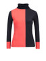 Casual High Neck Color Block Long Sleeve T-Shirt