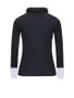 Casual High Neck Color Block Long Sleeve T-Shirt