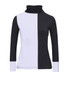 Casual High Neck Color Block Long Sleeve T-Shirt