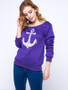 Casual Colorful One Shoulder Printed Long-Sleeve-T-Shirt