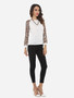 Casual Leopard Printed Modern Round Neck Long-sleeve-t-shirt