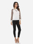 Casual Leopard Printed Modern Round Neck Long-sleeve-t-shirt