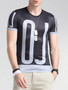 Casual Trendy Color Block Letter Round Neck T-Shirt