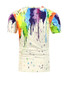 Casual Short Sleeve Round Neck Multi-Color Printed T-Shirt