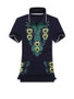 Casual Polo Collar Retro Tribal Printed T-Shirt