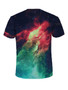 Casual Colorful Crew Neck  Color Block Printed T-Shirt