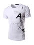 Casual Letters Men's Casual Short Sleeve T-Shirt