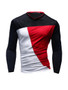 Casual Crew Neck Color Block Men's T-Shirt