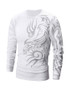 Casual Long Sleeve Trendy Crew Neck Printed T-Shirt