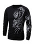 Casual Long Sleeve Trendy Crew Neck Printed T-Shirt