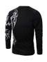 Casual Long Sleeve Trendy Crew Neck Printed T-Shirt