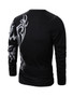 Casual Long Sleeve Trendy Crew Neck Printed T-Shirt