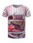 Casual Short Sleeve Crew Neck Shoes Printed T-Shirt