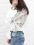 Lace Hollow Puff Sleeves Blouses&Shirts Top
