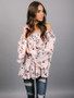 Chiffon Off-the-shoulder Flared Sleeves Blouses&shirts Tops