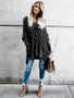 Long Sleeves Black Sweater Tops