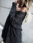 Long Sleeves Black Sweater Tops