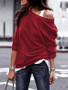 Long Sleeves Solid Color Blouses&shirts Tops