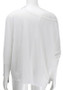 White Irregular Off Shoulder Round Neck Long Sleeve T-Shirt