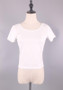 White Backless Round Neck Comfy Short Sleeve Slim Casual T-Shirt