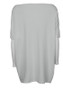Grey Irregular Dolman Sleeve Round Neck Long Sleeve Casual T-Shirt