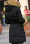 Black Pockets Fur Zipper Hooded Long Sleeve Fashion Outerwear