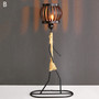 Iron and Jute Candle Holder