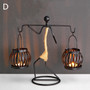 Iron and Jute Candle Holder