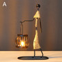 Iron and Jute Candle Holder