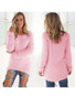 New Pink Round Neck Long Sleeve Going out Pullover Sweater
