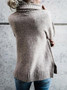Casual Knit High Neck Loose Sweater